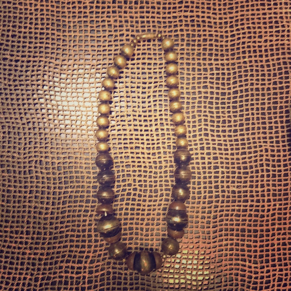 Fun brass like necklace